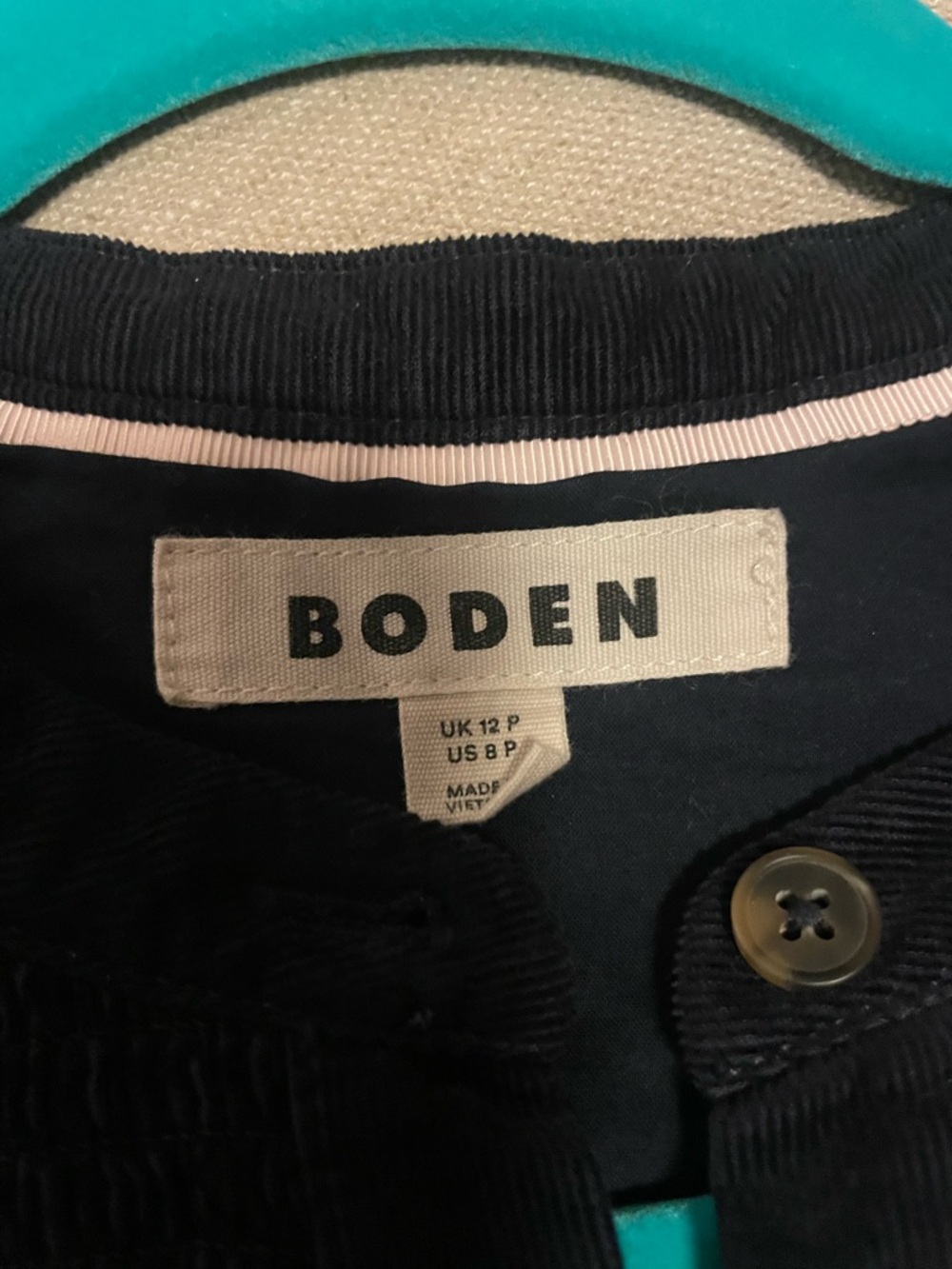 Boden | Blue Corduroy Tiered Dress | 8p - Picture 9 of 11